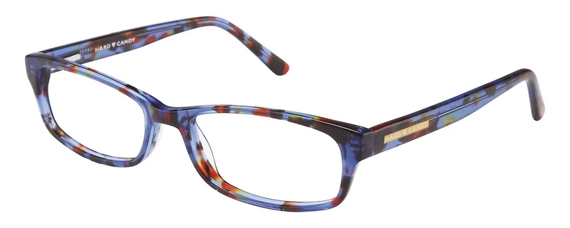 Hard Candy Womens Prescription Eyeglasses, Blue Magic, Blue Tortoise, 53-16-135