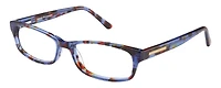 Hard Candy Womens Prescription Eyeglasses, Blue Magic, Blue Tortoise, 53-16-135