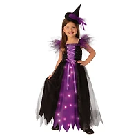 Amethyst Glowing Witch Girl's Costume