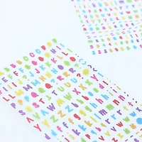 CRAFTY & CO. autocollants d'alphabet, paillettes, décoratifs, 518 pièces, bricolage, artisanat ALPHA STKR 518PC COL
