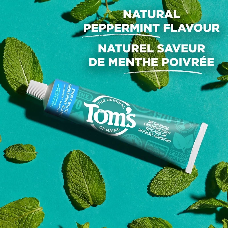 Dentifrice naturel Simplement blanc Menthe poivrée (sans fluorure) 85 ml