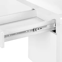 Monarch Specialties Bureau, Bureau À Domicile, Coin, Configuration Gauche, Droite, Tiroirs De Rangement, 72"l, Forme De L, Travail, Ordinateur Portable, Stratifié, Métal, Blanc Lustré, Contemporain, M