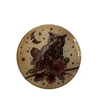 Way to celebrate RED FLORAL OWL PLATE