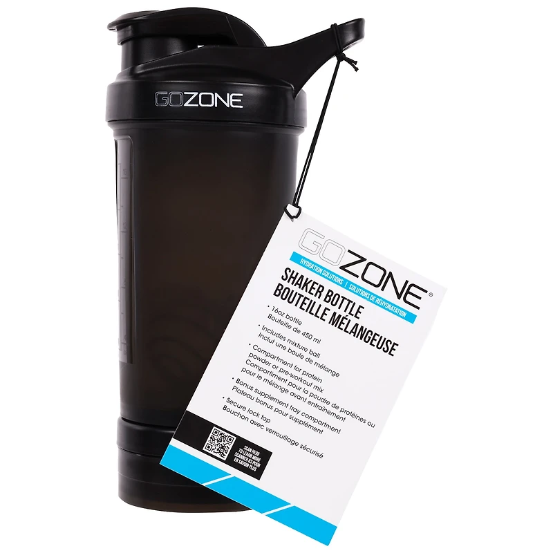 Bouteille mélangeuse GoZone – noire