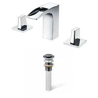 American Imaginations AI-33685 3H8 pouces. Ensemble de robinet en laiton sans plomb approuvé par CUPC de couleur chrome - Drain incl.