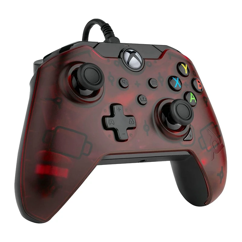 PDP Gaming Wired Controller: Crimson Red - Xbox Series X|S, Xbox One, Xbox, Windows 10, 049-012-NA-RD Xbox Series X/S