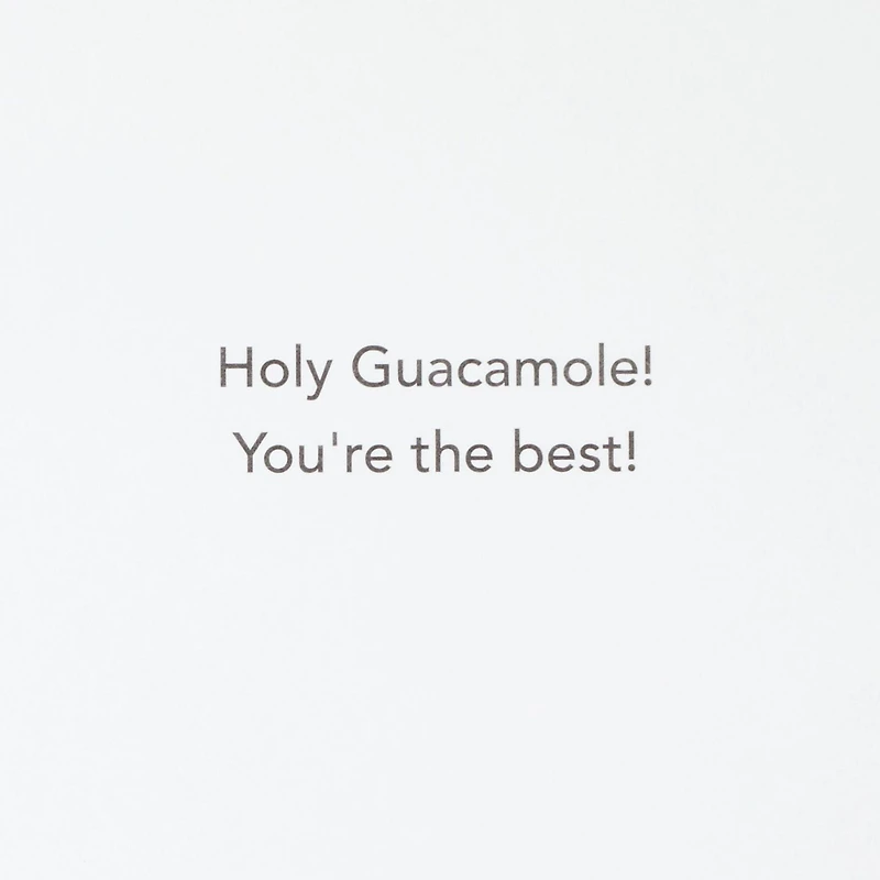 Carte de remerciement – Hallmark (« Holy Guacamole »)