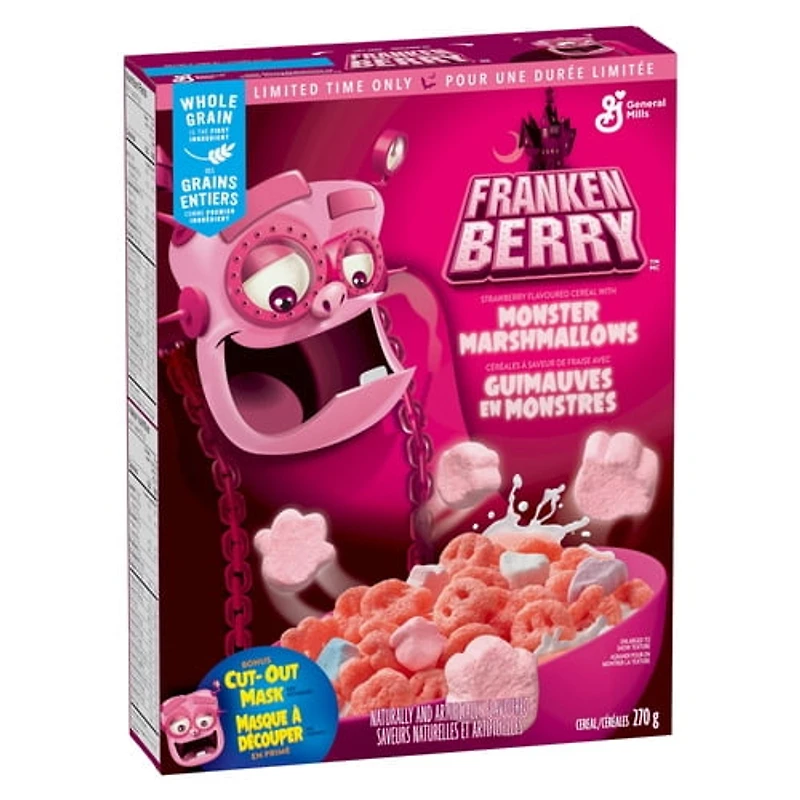 General Mills Frankenberry céréales à saveur de fraise avec guimauves en monstres, 270 g
