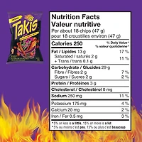 Croustilles de tortilla roulées Takis au chili piquant du dragon