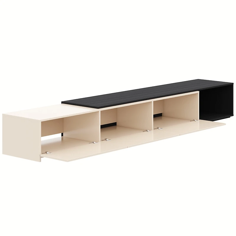 Meuble TV extensible (66 à 108 po) Nexera Arlo, Noir