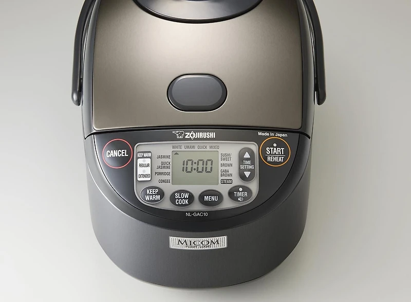 Zojirushi 10 tasses fabriquées au Japon Cuiseur à riz et réchaud Umami® Micom NL-GAC18BM