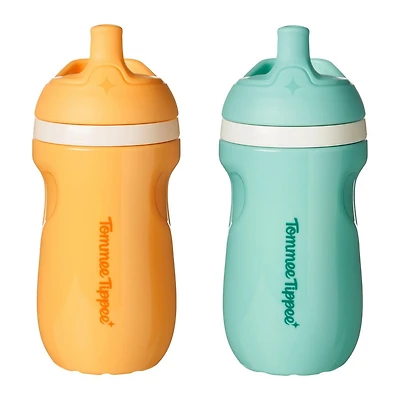 Biberon isolé Tommee Tippee Sportee, 266 ml (9 oz), 12 mois et plus, Rose et Menthe TT 2X INS SPORTY SPOUT 9OZ PK BL