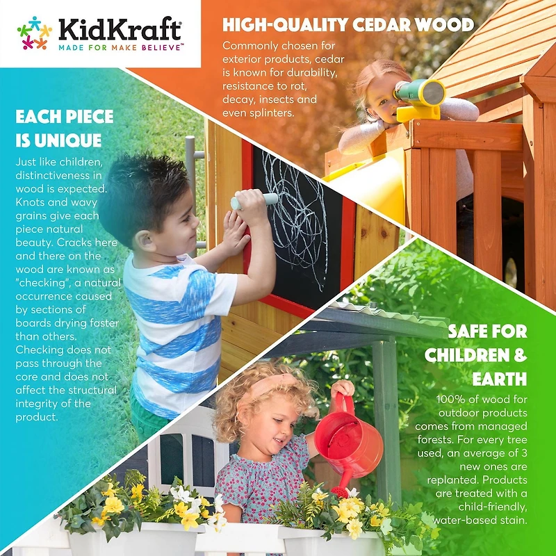 KidKraft Forestview II Wooden Playhouse with EZ Kraft Assembly™