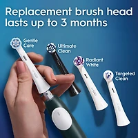 Brosse à dents électrique rechargeable Oral-B iO Série 2, vert forêt avec 1 brossette soins doux – Capteur automatique de pression pour protéger les gencives – 3 modes –