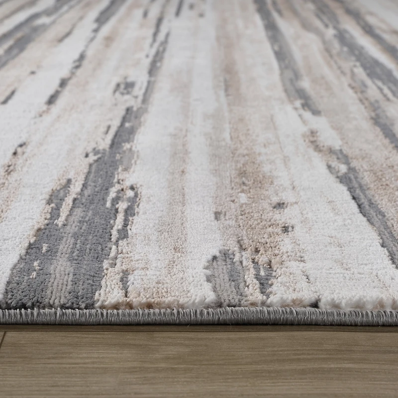Tapis d'interieur Rug Branch Atlas Camo, gris beige, moderne - Salon, chambre, salle a manger et cuisine