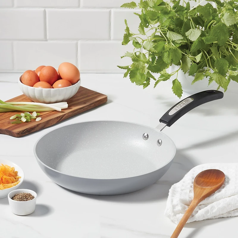 Starfrit The Rock Terra Non-Stick Frypan 12" (30cm) Diameter, Ceramic PFOA Free Coating, Thick aluminum base, No PFAS, PTFE or PFOA