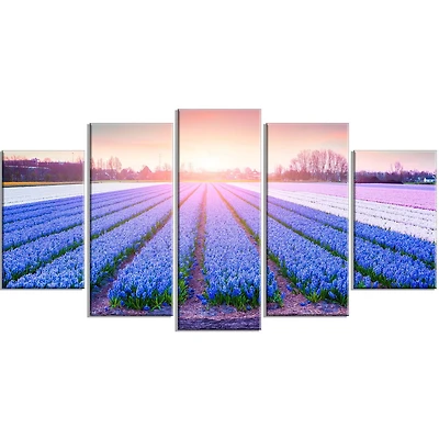 Design Art Champ De Fleurs Floraison Hyacinth Art Sur Toile