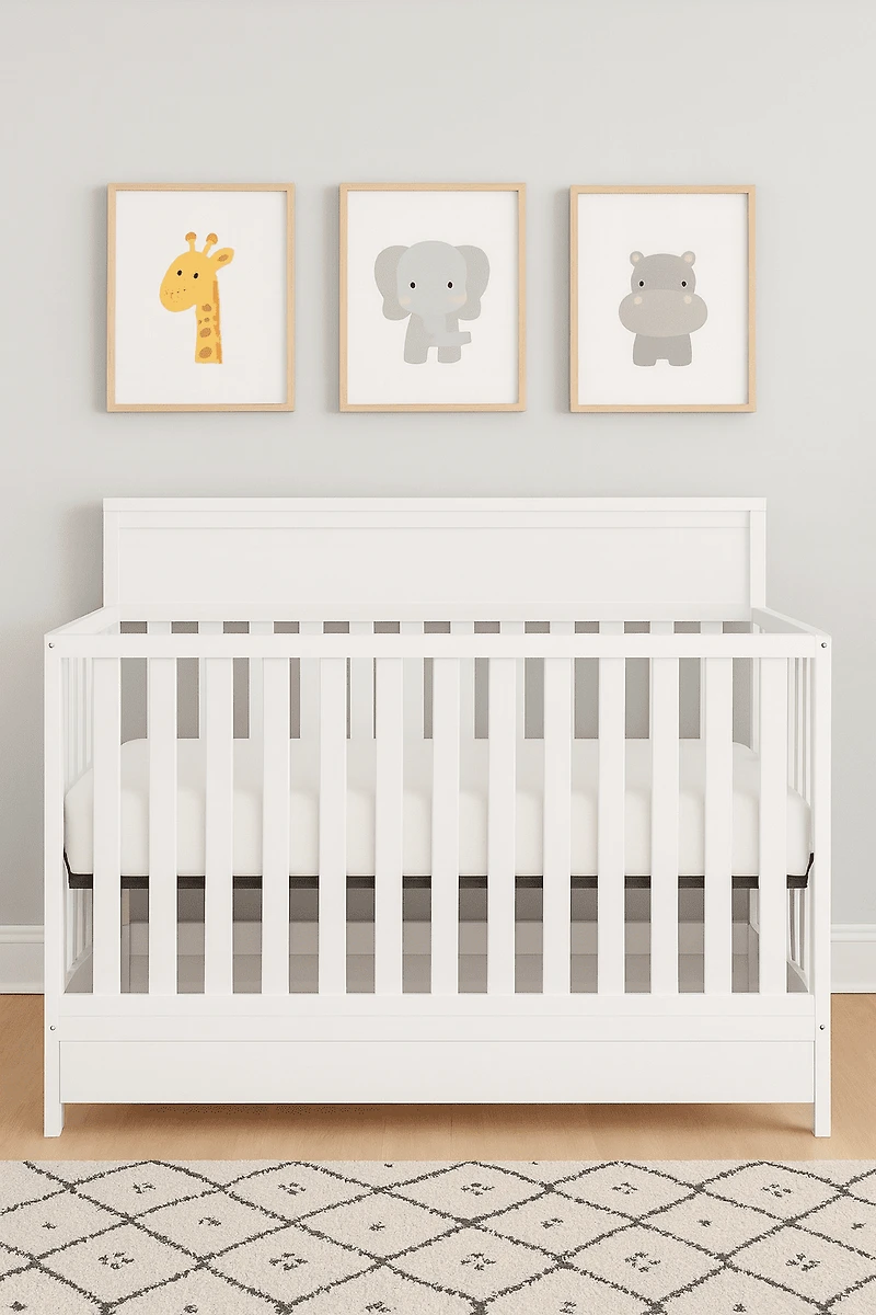 Concord Baby Brady 4-in-1 Crib with Drawer – White