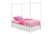 DHP White Twin Canopy Bed