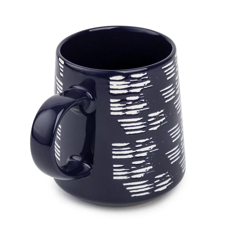 Tasse en grès thym et table, 16 oz liq., pinceau noir