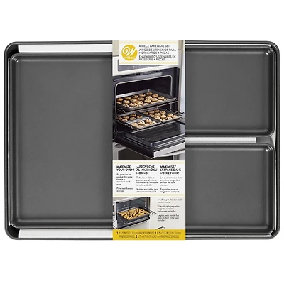 Ensemble de plaques à pâtisserie antiadhésives maximisant le four Wilton