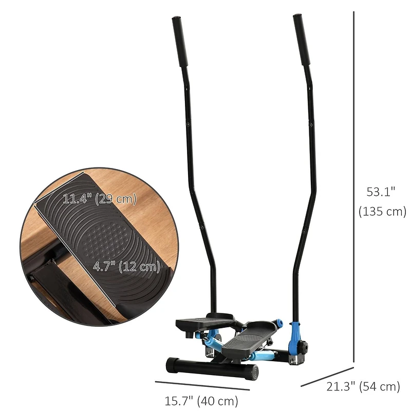 Soozier Escalator Cardio Home Gym Fitness Machine avec Barres réglables en hauteur