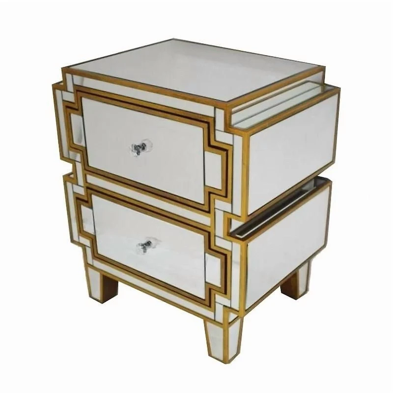 Plata Décor Import - Table de chevet Mary miroir