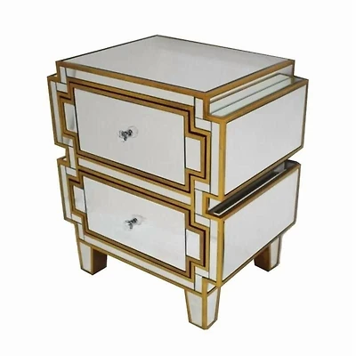 Plata Décor Import - Mary Nightstand mirrored