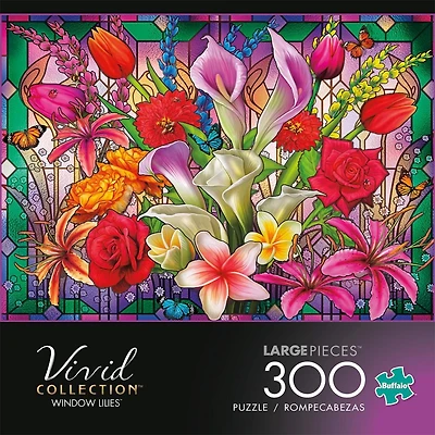 Buffalo Games - Le puzzle Vivid Collection - Window Lilies - en 300 pièces