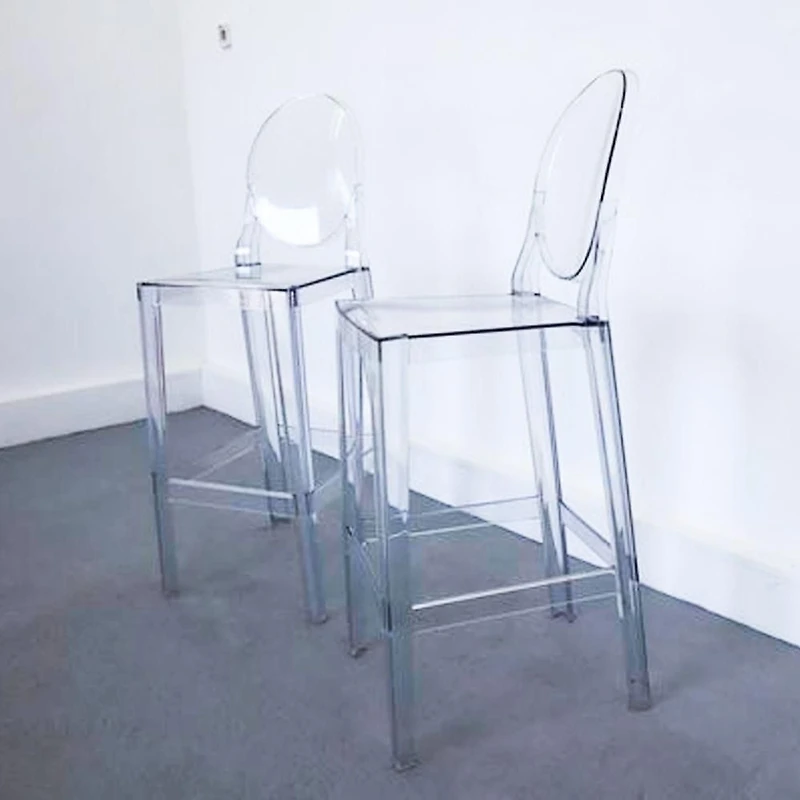 Heavenly Collection Clear Plastic Counter Stool For Dining Areas