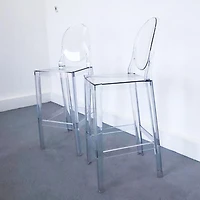 Heavenly Collection Clear Plastic Counter Stool For Dining Areas
