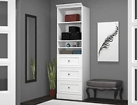 Organisateur de garde-robe avec tiroirs 25L Versatile de Bestar, blanc