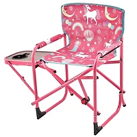 Chaise de réalisateur pour enfants Ozark Trail avec table d'appoint, capacité de charge de 57 kg, bleue, avec porte-gobelet pour les repas ou les collations