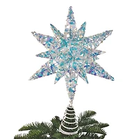 Holiday Time Prismatic Star Battery Operated LED Christmas Tree Topper, 15.5"