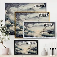 Designart Lutte avec les éléments ART MURAL À CADRE FLOTTÉ