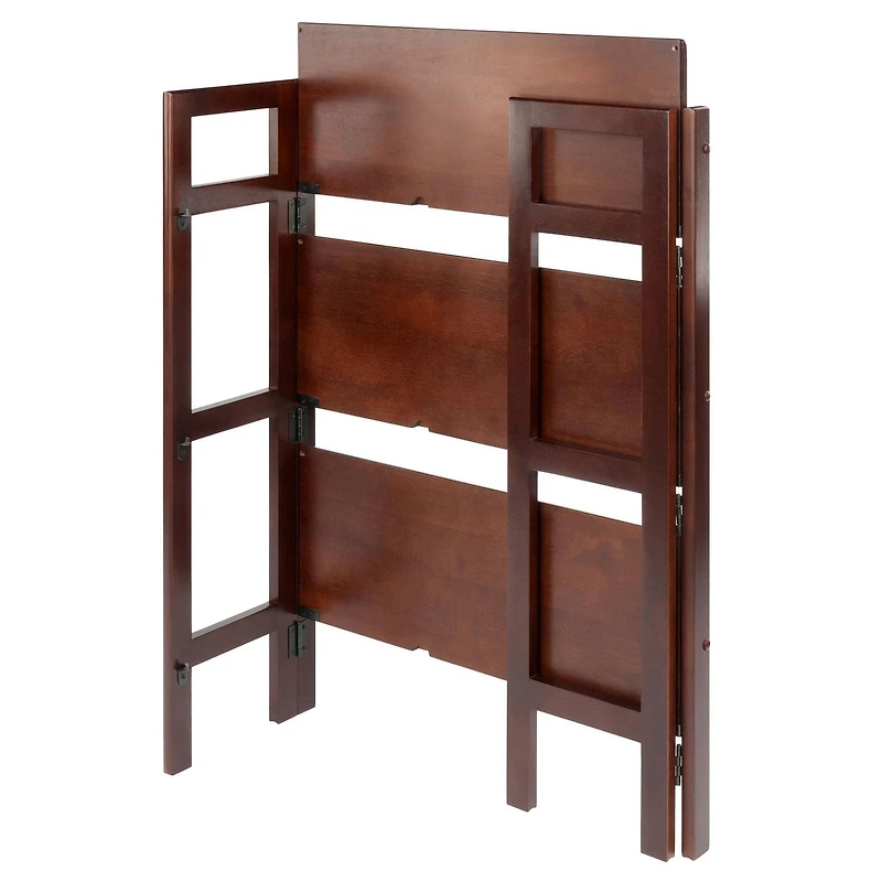 Torino 3-PC Set Folding Bookcase w/ Fabric Basket