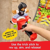 Tech Deck, Shred N' Blast Sk8board, Fingerboard motorisé avec skateur et rampe pour des figures rapides et des grands sauts, jouets pour garçons et filles à partir de 6 ans