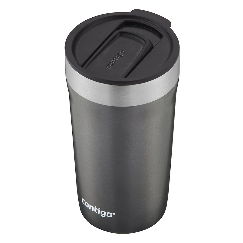 Contigo Streeterville Stainless Steel Mug with Splash-Proof Lid, 14 oz (414 ml), Vacuum-Insulated Tumbler with Handle for Coffee & Tea, Sake