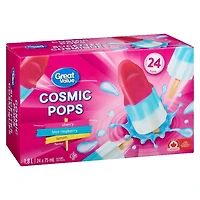 Great Value Cosmic Ice Pops in a box, 24 x 75 mL (1.8 L)