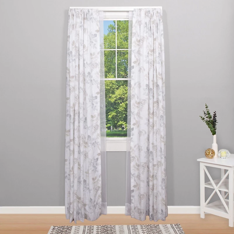 Mainstays 28-48" (71 - 122 cm) Adjustable Heavy Duty Double Curtain Rod, 2-3" Clearance, White