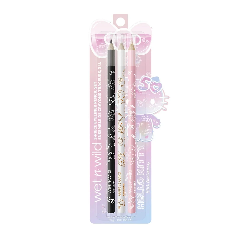 Hello Kitty 3-Piece Eyeliner Pencil Set