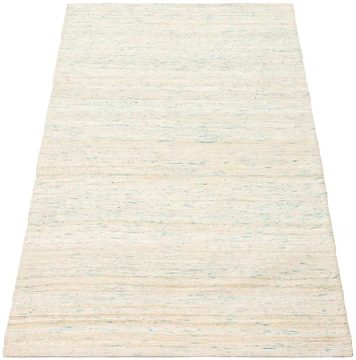 ECARPETGALLERY Tapis Fait à la Main pour Salon, Salle à Manger et Chambre à Coucher Transitionnel Collection Collage 5'1" x 8'0" en Ivoire