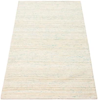 ECARPETGALLERY Tapis Fait à la Main pour Salon, Salle à Manger et Chambre à Coucher Transitionnel Collection Collage 5'1" x 8'0" en Ivoire