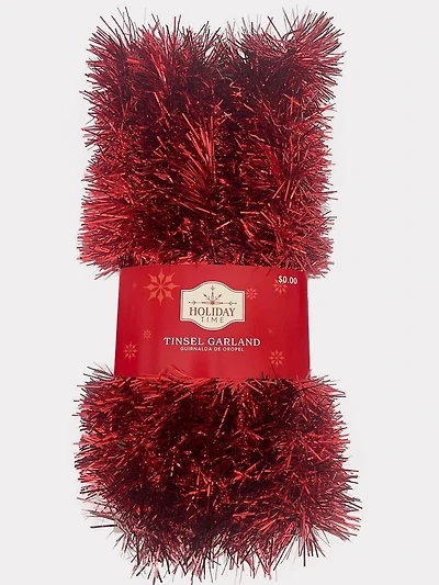 Période festive Guirlande de Noël de 15 pieds en rouge