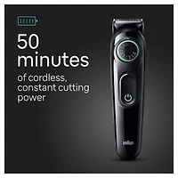 Kit tout-en-un Braun Series 3 3460, tondeuse pour hommes 6 en 1 avec tondeuse à barbe, pour le nez et les oreilles, tondeuse à cheveux et plus, lame ultra tranchante, 40 réglages de longueur, pile rec 1CT