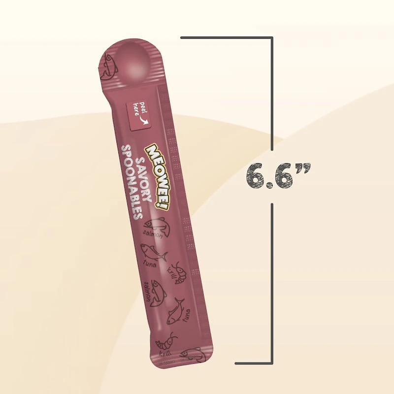 Meowee! Savory Spoonables with Salmon, Tuna & Krill, 4ct