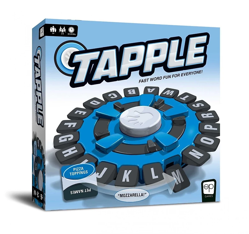 USAopoly Tapple Jeu De Plateau AGE: 8+<br>2-8 Joueurs<br>10-20 MINUTES