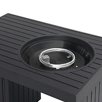 Paramount Offset Extruded Aluminium Rectangle Firepit Table
