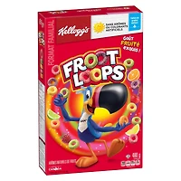 Kellogg's Froot Loops Cereal Family Size 480g- Crispy Loops