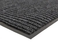 3 ft. x 4 ft. Platinum Needlepunch Charcoal Doormat with Vinyl Backing, 3-ft x 4-ft Indoor/Outdoor